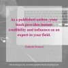 Your book provides instant credibility - Robbin Simons